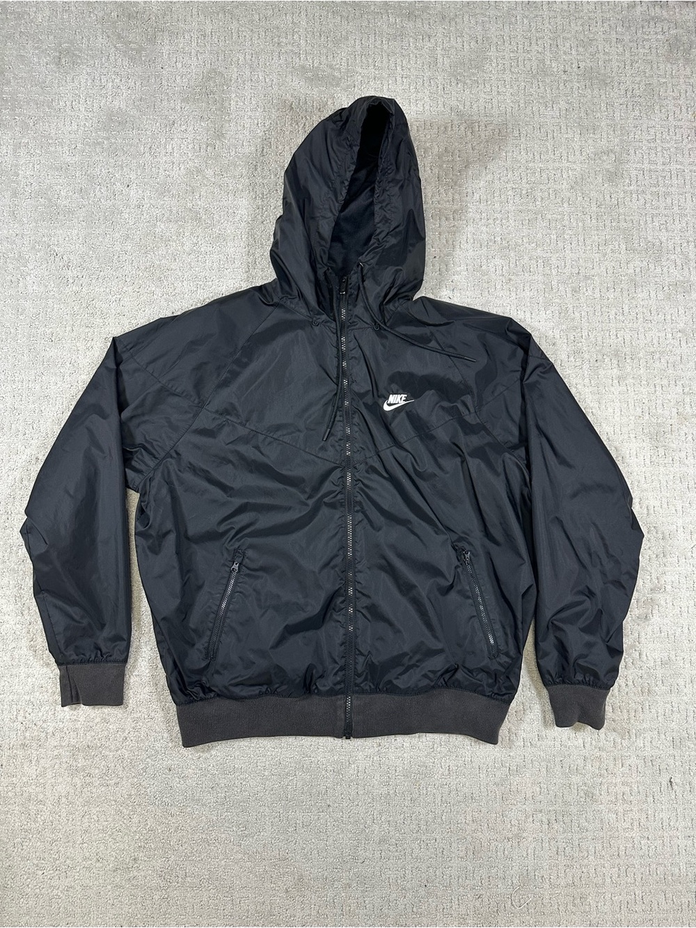 Nike Black Hooded Windbreaker Jacket